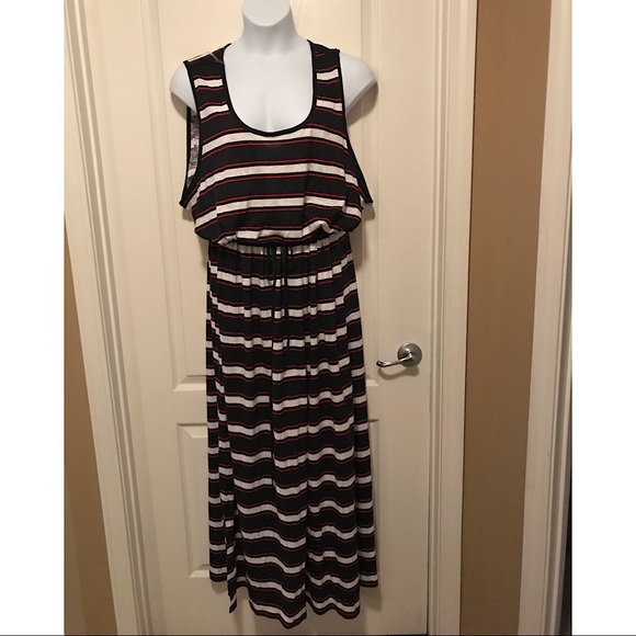 Red, White, and Blue Plus Size Maxi Dress - Picture 1 of 5